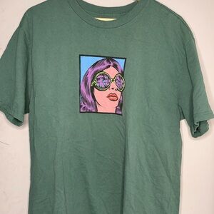 RVCA Day Shift Relaxed Fit Green Tee